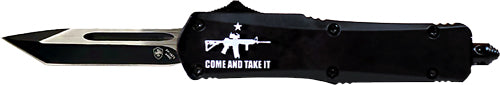Templar Small OTF Knife 2.75" Black Tanto Come and Take It AR