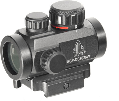 UTG 2.6" Micro Red/Green Dot 4.0 MOA 30mm Optic with QD Base
