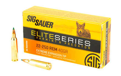 Sig Sauer .22-250 Remington Sig Sauer Elite Series Varmint & Predator 40 grain Polymer Tip ammunition