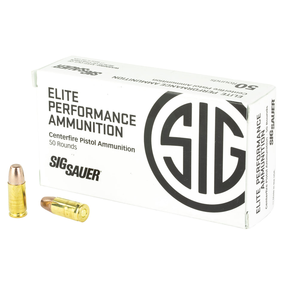 Sig Sauer 9mm Luger / Parabellum Elite Performance +P 90 grain Frangible ammunition