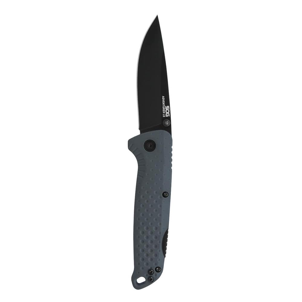 SOG Adventurer LB 3" Drop Point Folding Knife Grey CRYO Hardened