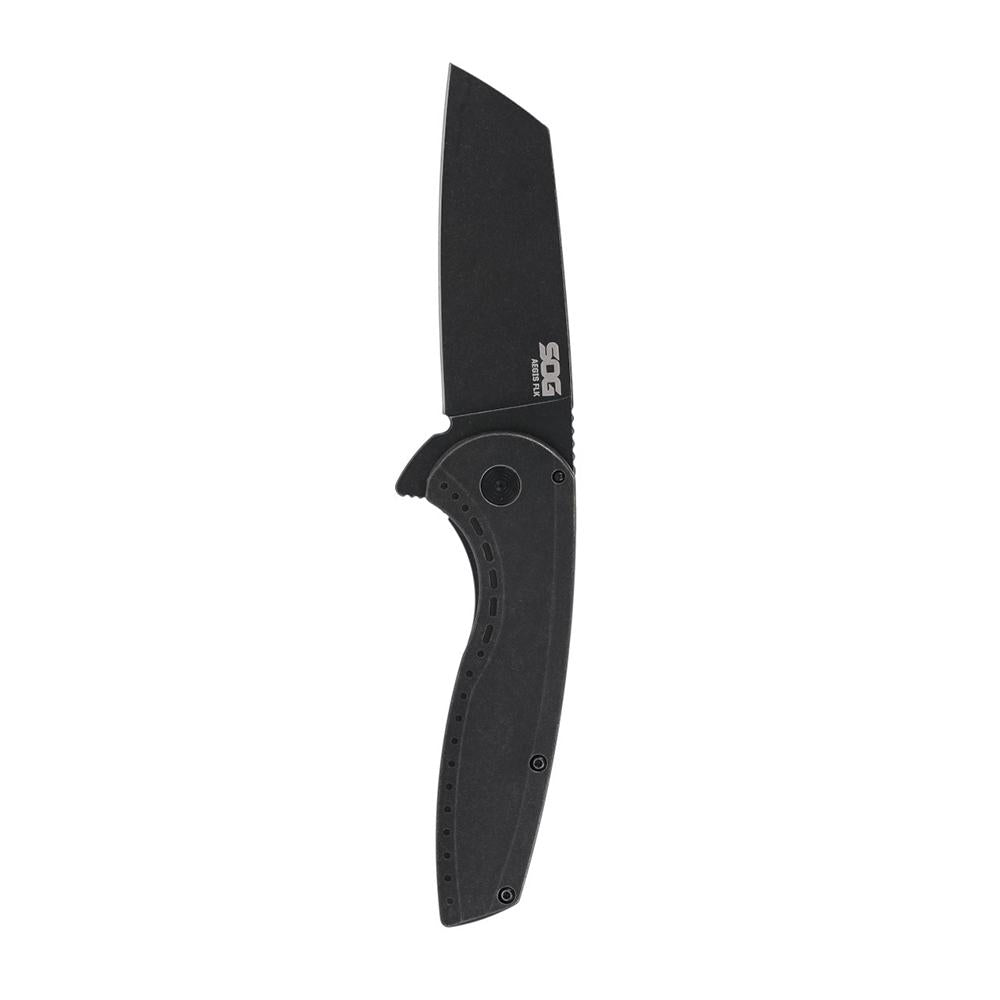 SOG Aegis FLK 2.0 Folding Knife 3-1/4" Wharncliffe Blade Black 8Cr13MoV Steel