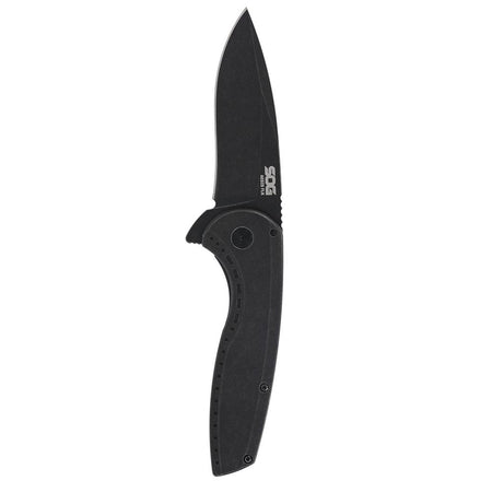SOG Aegis FLK 2.0 Flipper Folding Knife 3.25 Inch Drop Point Black