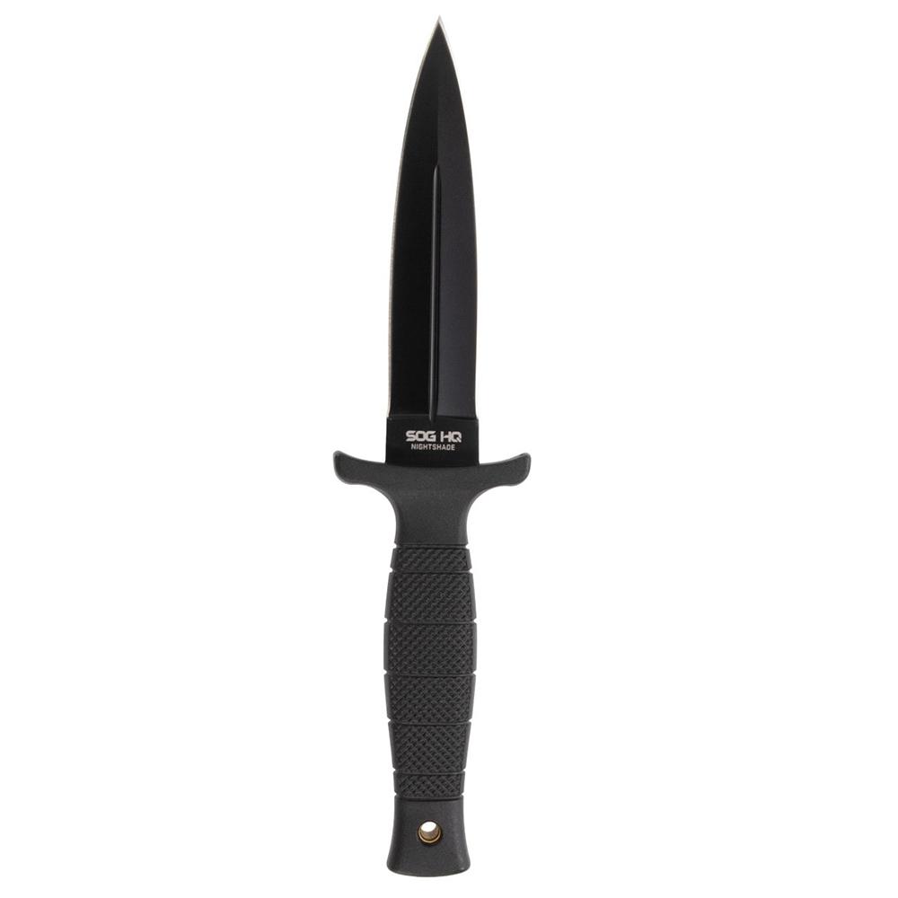 SOG Nightshade Fixed Blade Tactical Knife 4-3/4" Spear Point 420 Steel Black