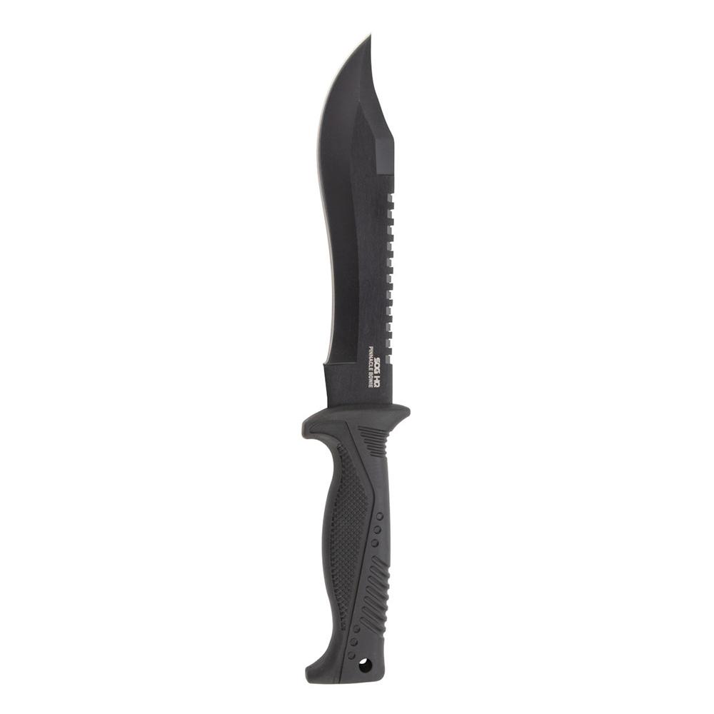 SOG Pinnacle Bowie Fixed Knife 7.5 Inch Clip Point Blade Black