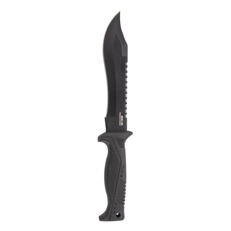 SOG Pinnacle Bowie Fixed Knife 7.5 Inch Clip Point Blade Black