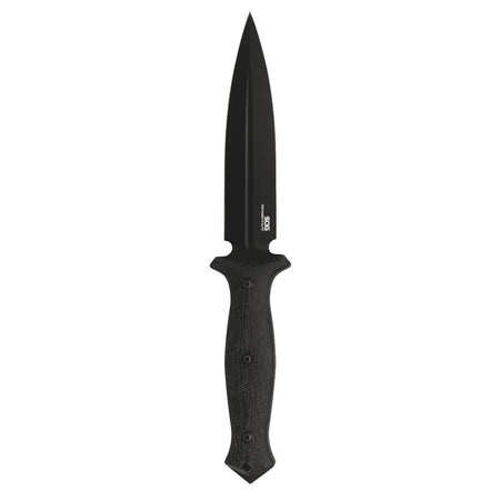 SOG Pentagon Elite Fixed Knife 6-Inch Dagger S35VN Black PVD
