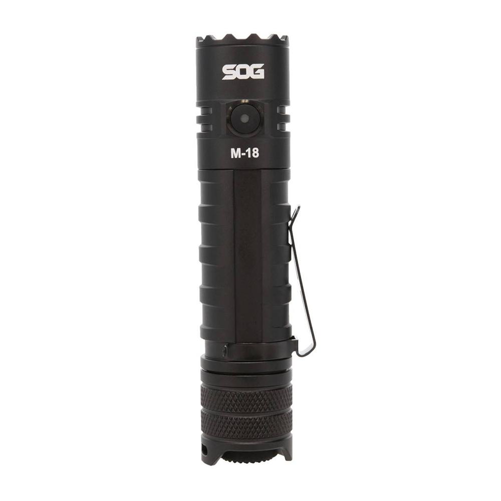 SOG M-18 Pocket Tactical Flashlight 1900 Lumens with USB-C Charging Black