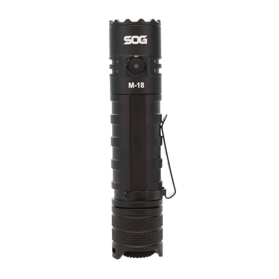 SOG M-18 Pocket Tactical Flashlight 1900 Lumens with USB-C Charging Black
