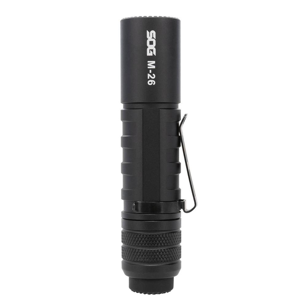 SOG M-26 EDC Tactical Flashlight 1300 Lumens with Turbo Strobe Black