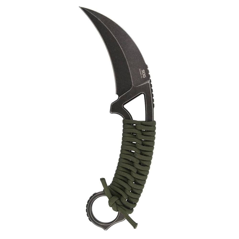 SOG Gambit XL Fixed-Blade Karambit Knife 4" OD Green