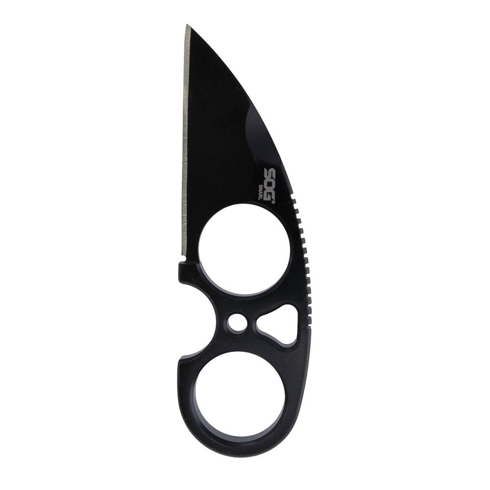 SOG Snarl 2.3" Sheepsfoot Fixed Blade Knife Blackout Black Blister