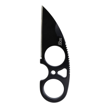 SOG Snarl 2.3" Sheepsfoot Fixed Blade Knife Blackout Black Blister