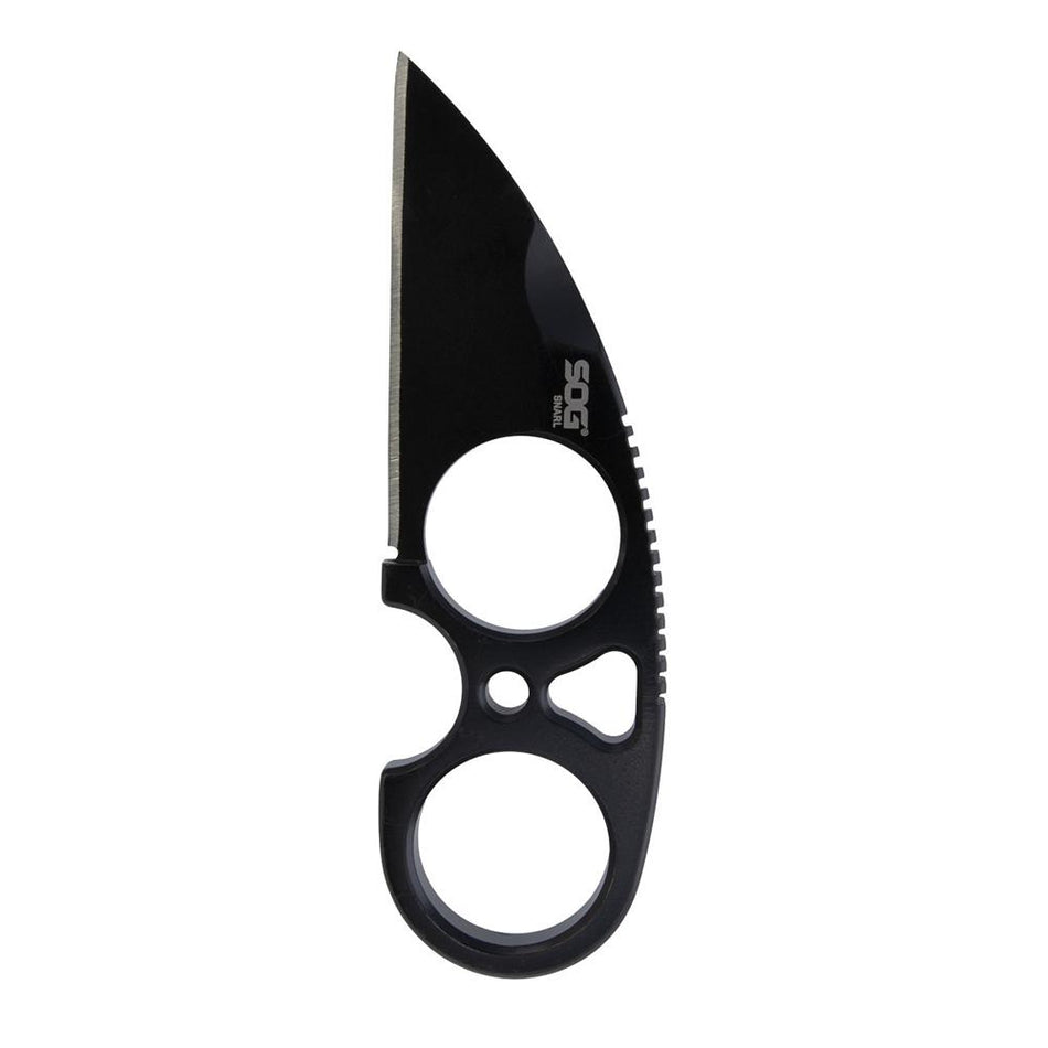 SOG Snarl 2.3" Sheepsfoot Fixed Blade Knife Blackout Black Blister