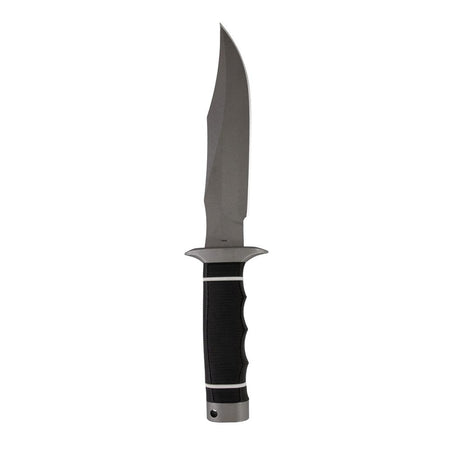 SOG Tech Bowie Fixed Blade Knife 6-2/5" Clip Point Kraton Handle Black