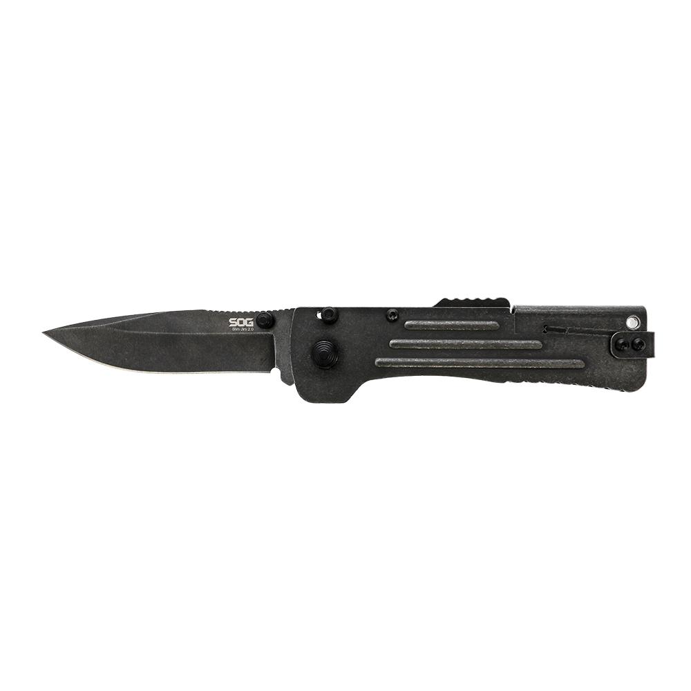 SOG Slim Jim 2.0 Lightweight Assisted Folding Knife 3.18 Inch Clip Point Black