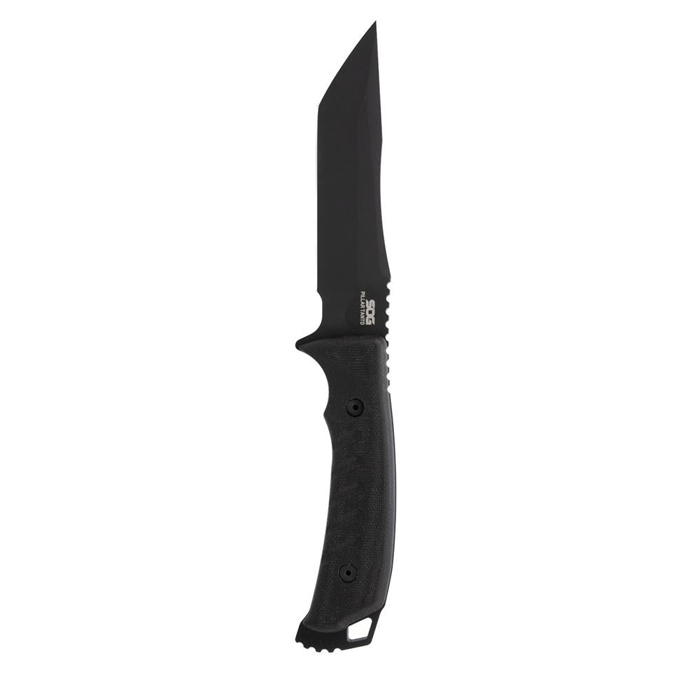 SOG Pillar USA-Made Fixed Tanto Knife 5" Blade Black Ion Finish