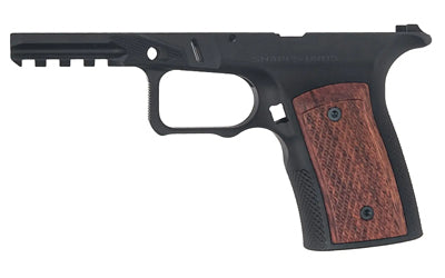 Sharps Bros. Ruger RXM Grip Module, 7075-T6 Aluminum, Black Anodized, Brazilian Cherry Grip Panels