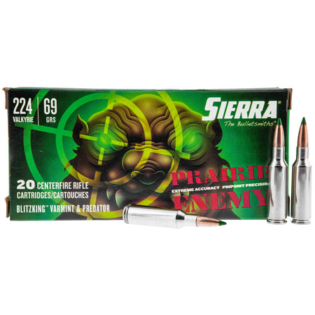 Sierra Prairie Enemy Sierra BlitzKing 69 Grain .224 Valkyrie 3125 fps 604544658972