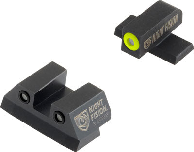 Night Fision Yellow Dot Tritium Square Rear Sights for SIG #8 Front/#8 Rear