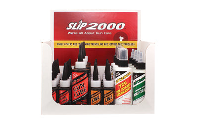 Slip 2000 36-Piece Retail Counter Display, Includes Gun Lube, EWL, Degreaser, and Bore Cleaner 60032