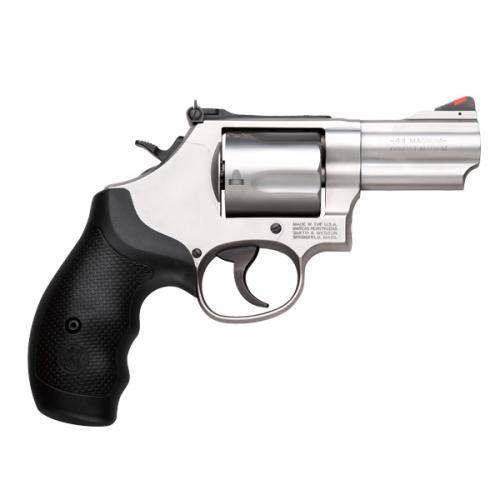 Smith & Wesson 10064 Model 69 Combat Magnum 44 Rem Mag Stainless Steel 2.75" Barrel, 5rd Cylinder & L-Frame, Full Length Extractor Rod, Internal Lock