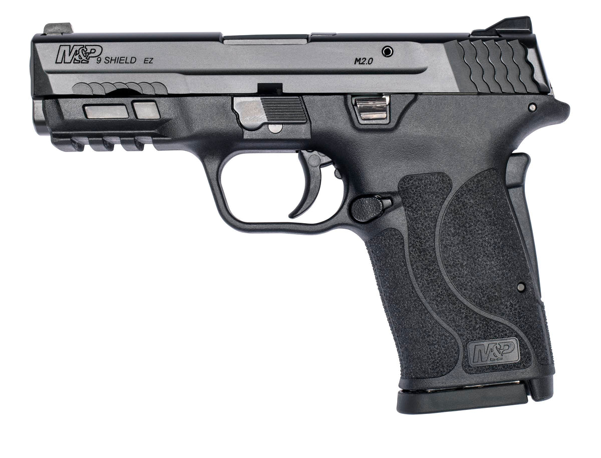 Smith & Wesson 12437 M&P Shield EZ M2.0 Micro-Compact Frame 9mm Luger 8+1, 3.67" Black Armornite Steel Barrel & Serrated Slide, Matte Black Polymer Frame w/Picatinny Rail, Grip Safety