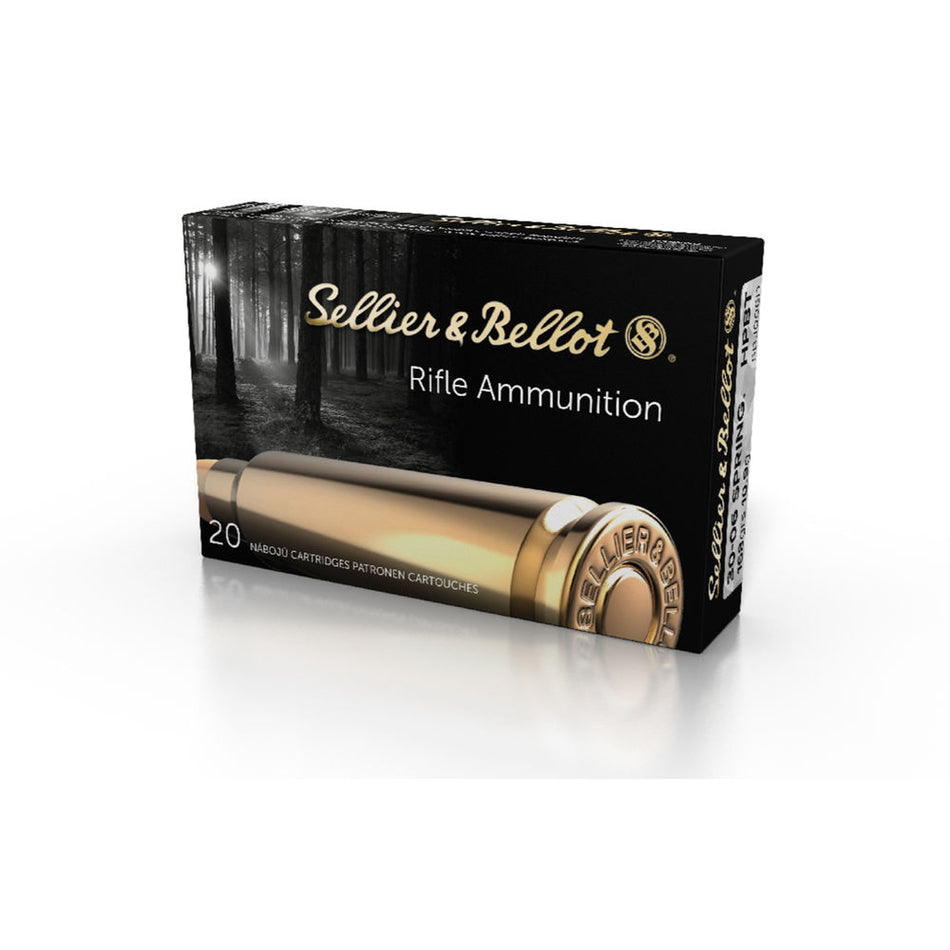 Sellier and Bellot .30-06 Springfield Match 168 grain Hollow Point Boat Tail ammunition
