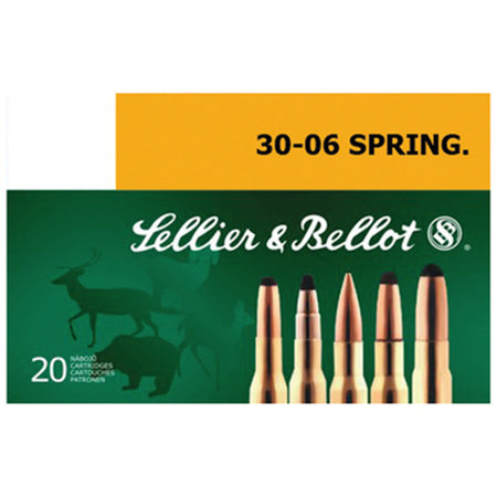 Sellier and Bellot .30-06 Springfield Rifle 147 grain Full Metal Jacket ammunition