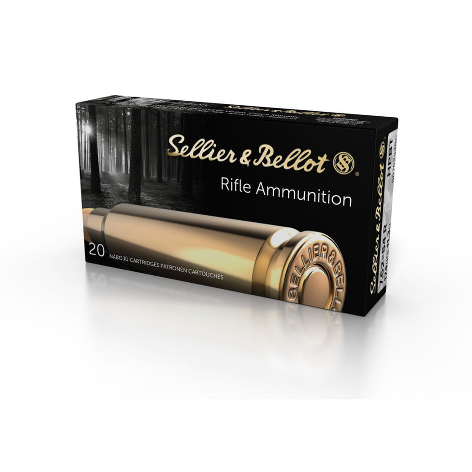 Sellier and Bellot 7.62x54mmR Rifle 174 grain Hollow Point Boat Tail ammunition
