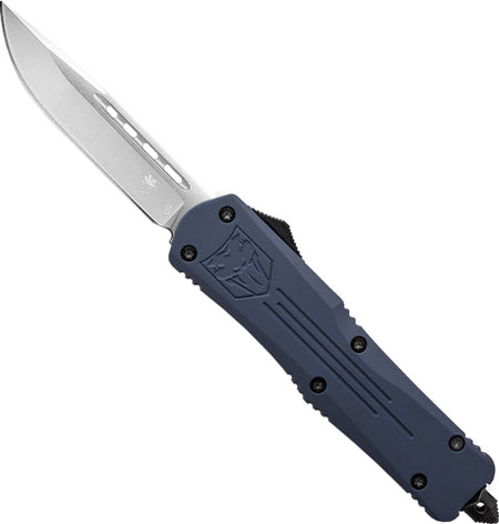 CobraTec FS3 OTF NYPD Blue Handle 3" D2 Drop Point Blade Knife