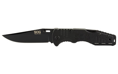 SOG Salute Mini Folding Knife, 3.1 Inch Clip Point, G10 Grips, Lockback, 8Cr13MoV, Black