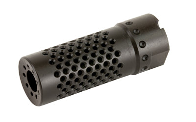 Spike's Tactical AK Dynacomp Muzzle Brake, 762X39, M14X1 LH, 416 Stainless Steel, Black Nitride Finish