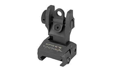 Spike's Tactical Folding Rear Iron Sight, Tool-Less Windage Adjustment, Diopter, Black SAS85R1