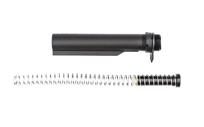 Spike's Tactical AR-15 Buffer Tube Assembly, Mil-Spec 6-Position, Heavy Carbine Buffer, Spring, Castle Nut, End Plate, Black