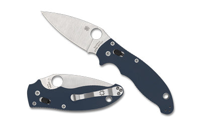 Spyderco Manix 2 C101GPCBL2 3.37" CPM SPY27 Drop Point Folding Knife Blue G-10 Ball Bearing Lock