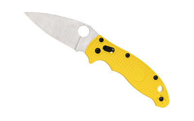 Spyderco MANIX 2 Lightweight Salt Knife, Ball Bearing Lock, Yellow FRCP, MagnaCut Steel, 3.37" Plain Edge C101PYL2