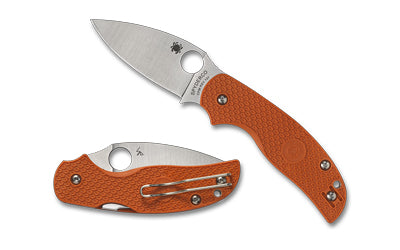 Spyderco Sage 5 Lightweight Knife, Compression Lock, Orange FRN, REX 121 Steel, 3" Drop Point Blade C123BORP