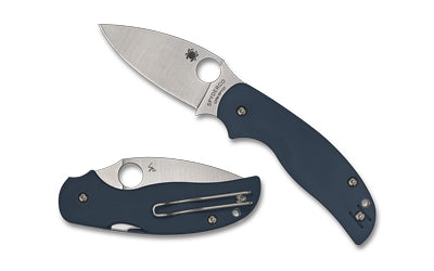 Spyderco Sage 5 C123GPCBL 3" CPM SPY27 Drop Point Folding Knife Blue G-10 Handle Compression Lock