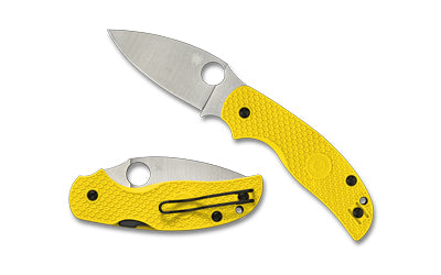 Spyderco C123PYL Sage 5 Salt Folder, CPM MagnaCut Steel, 3" Plain Edge, Yellow FRN