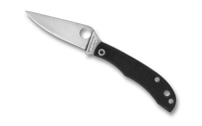 Spyderco Honeybee Slip Joint Folding Knife 1.68" Drop Point 12C27 Stainless Black G-10 C137GBKP