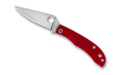 Spyderco C137GRDP Honeybee, 1.68" 12C27 Drop Point Blade, Red G-10 Scales, Slipjoint Lock