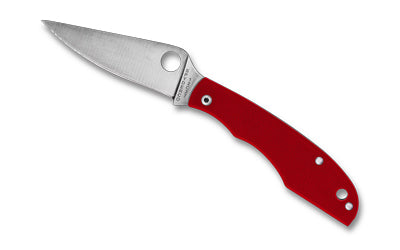 Spyderco C138GRDP Grasshopper, 2.3" 12C27 Drop Point Blade, Red G-10 Scales, Slipjoint Lock