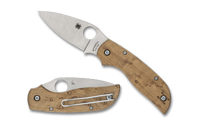 Spyderco C152NLWDP Chaparral SlipIt Non-Locking Folding Knife, Maple Scales, 2.77" Blade