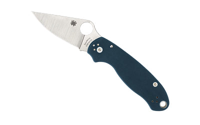 Spyderco Para 3 Knife, Compression Lock, Cobalt Blue G-10, SPY27 Steel, 2.92" Plain Edge Blade C223GPCBL