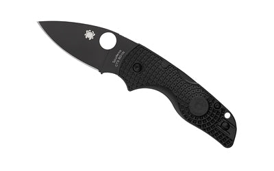 Spyderco C230PBBK Lil Native Lightweight Folder, 2.43" DLC Plain Edge, Black FRN Handle