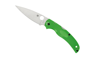 Spyderco C244PGR Native Chief Salt Lightweight Folder, Plain Edge LC200N, Green FRN, 4.02"