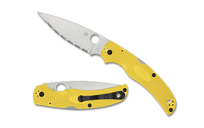 Spyderco Native Chief Lightweight Salt C244SYL 4.02" CPM MagnaCut SpyderEdge Folding Knife Yellow FRN Handle