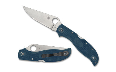 Spyderco Stretch 2 XL Knife, Back Lock, Blue FRN, K390 Steel, 3.99" Drop Point Blade C258FPK390