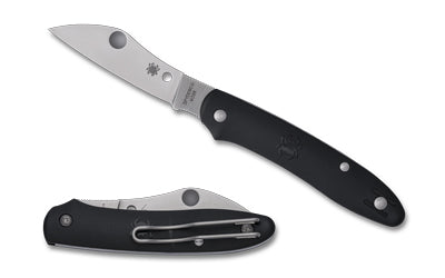 Spyderco Roadie XL Knife, ClipJoint Lock, Black FRN, M398 Steel, 2.74" Sheepsfoot Blade C267BKP